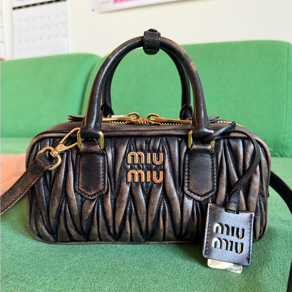 [SOLD💔]Miu Miu Arcadie matelassé nappa leather bag